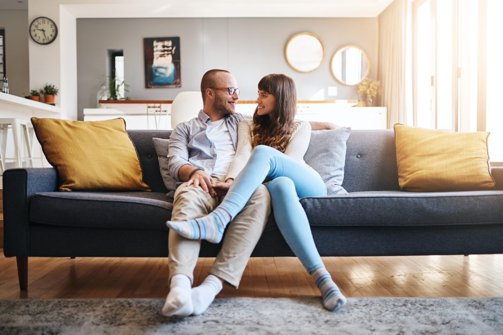 happy people in a clean home