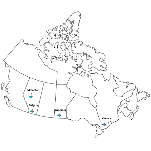 Canada Map with Miraculous Maids Locations